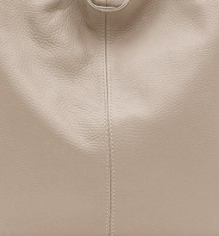 Ivory Soft Pebbled Leather Hobo Bag - Brix + Bailey