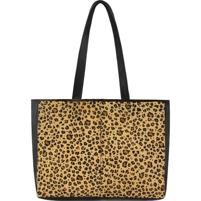 Leopard Calf Hair Leather Horizontal Tote - Brix + Bailey