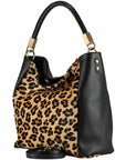 Leopard Print Calf Hair And Leather Grab Bag - Brix + Bailey