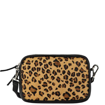 Leopard Print Calf Hair Leather Crossbody Bag - Brix + Bailey