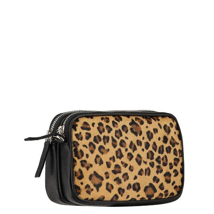 Leopard Print Calf Hair Leather Crossbody Bag - Brix + Bailey