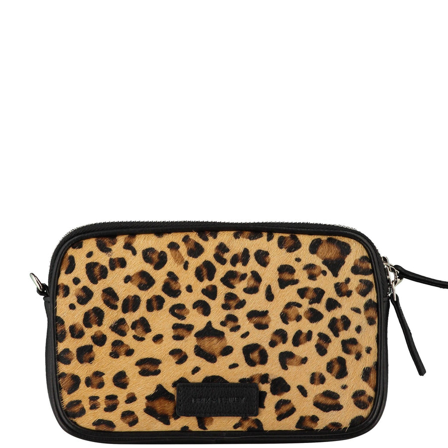 Leopard Print Calf Hair Leather Crossbody Bag - Brix + Bailey