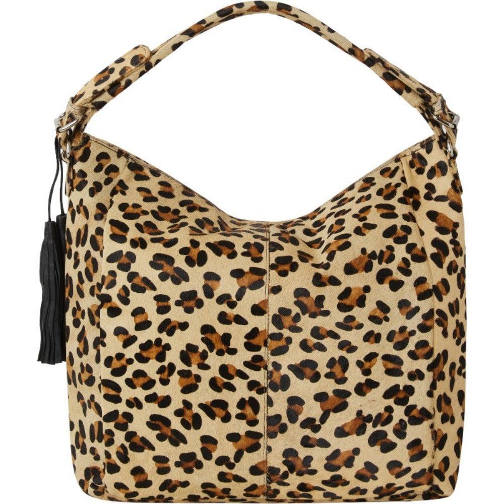 Leopard Print Calf Hair Leather Top Handle Grab Bag - Brix + Bailey
