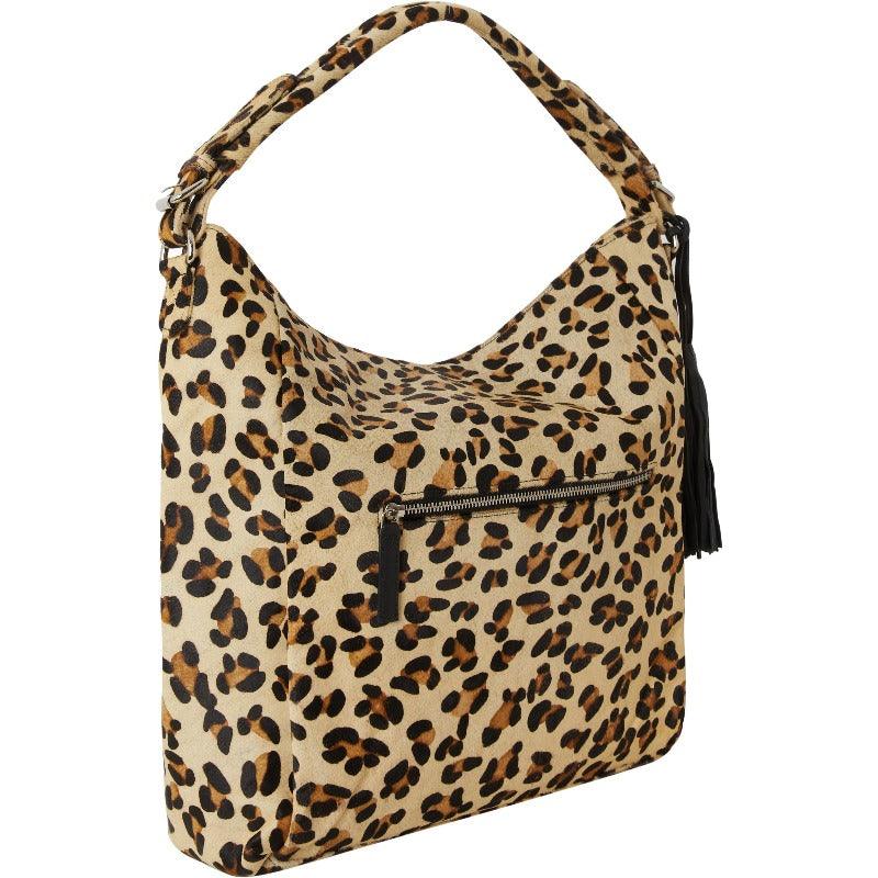 Leopard Print Calf Hair Leather Top Handle Grab Bag - Brix + Bailey
