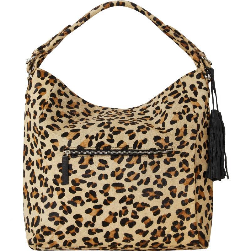 Leopard Print Calf Hair Leather Top Handle Grab Bag - Brix + Bailey