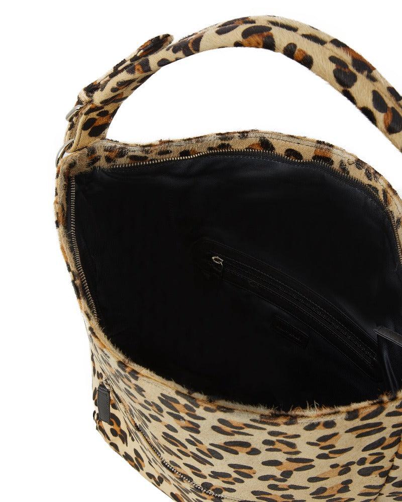 Leopard Print Calf Hair Leather Top Handle Grab Bag - Brix + Bailey