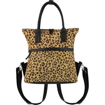 Leopard Print Cowhide Leather Backpack - Brix + Bailey