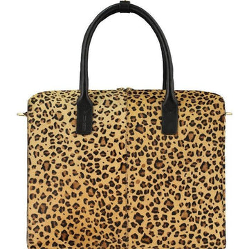 Leopard Print Large Cowhide Leather Grab Bag - Brix + Bailey