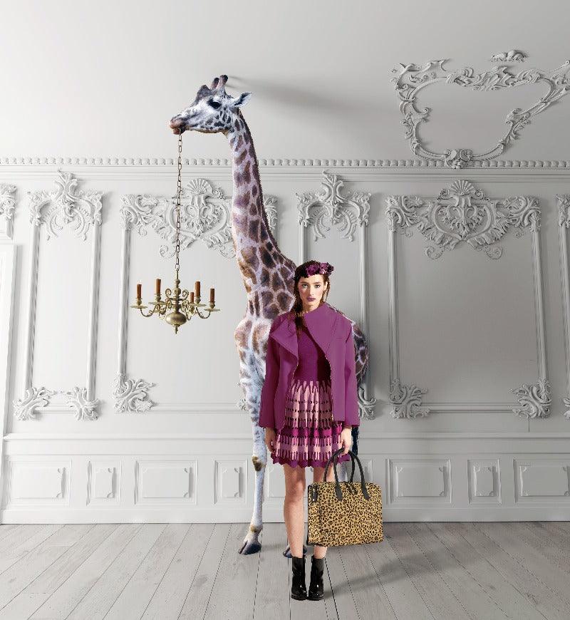 Leopard Print Large Cowhide Leather Grab Bag - Brix + Bailey