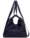 Navy Pebbled Leather Convertible Tote Backpack - Brix + Bailey