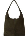 Olive Soft Suede Hobo Shoulder Bag - Brix + Bailey
