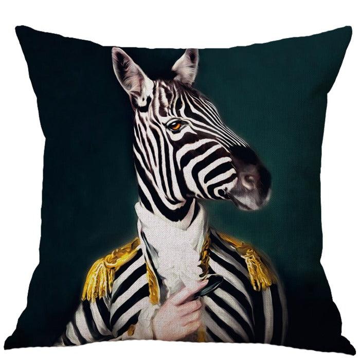 Proud Day For A Military Zebra Cushion Pillow - Brix + Bailey