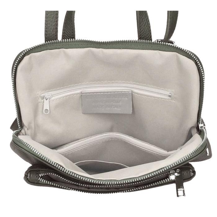 Sage Soft Pebbled Leather Pocket Backpack - Brix + Bailey