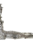 Silver Large Crocodile Candelabra - Brix + Bailey