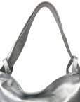 Silver Metallic Leather Convertible Tote Backpack - Brix + Bailey