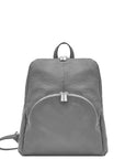 Slate Grey Small Pebbled Leather Backpack - Brix + Bailey