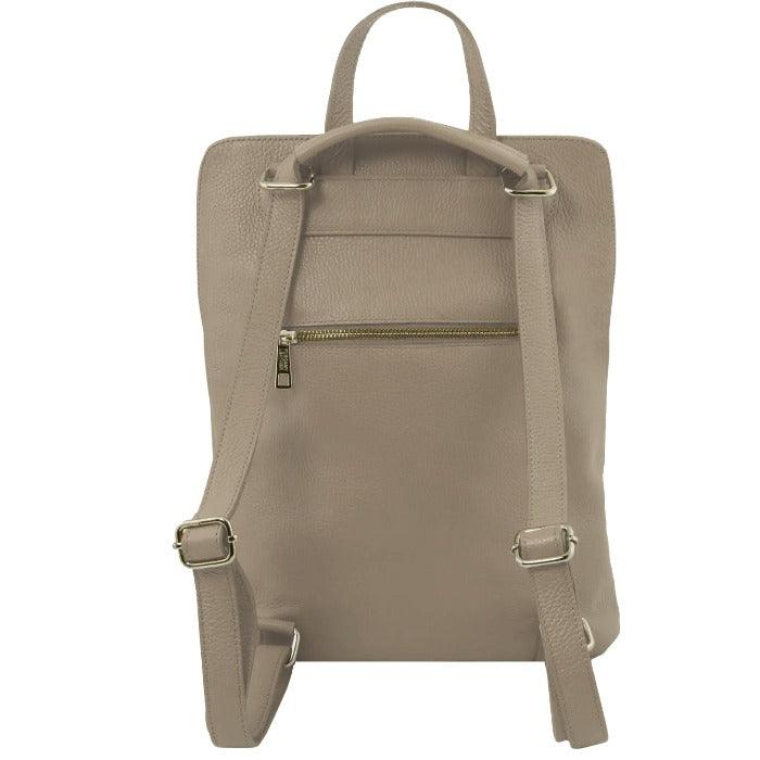 Stone Soft Pebbled Leather Pocket Backpack - Brix + Bailey