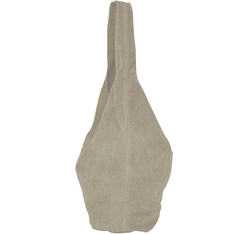 Stone Soft Suede Leather Hobo Bag - Brix + Bailey