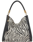 Zebra Print Calf Hair And Leather Grab Bag - Brix + Bailey